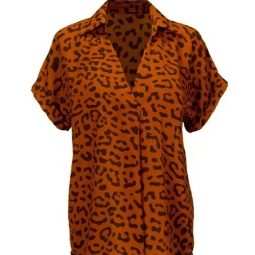 Cabi cheetah print Replay top Size XS